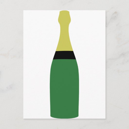champagnefles briefkaart (Voorkant)