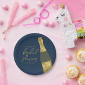 Champagnefles gepersonaliseerd Vrijgezellenfeest Papieren Bordje (Feest)