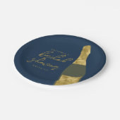 Champagnefles gepersonaliseerd Vrijgezellenfeest Papieren Bordje (Gekanteld)