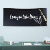 Champagnefles & glazen spandoek (Beurs)