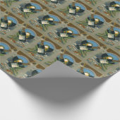  champagnefles met kerst cadeaupapier (Hoek)