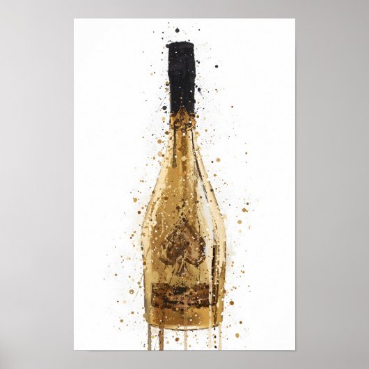 Champagnefles Muur Kunstprint 'Midas' Poster (Voorkant)