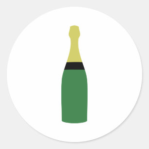 champagnefles ronde sticker
