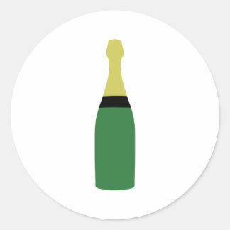 champagnefles ronde sticker