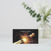 champagnefles visitekaartje (Staand voorkant)