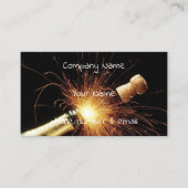 champagnefles visitekaartje (Voorkant)