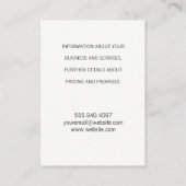 Champagnefles Visitekaartje (Achterkant)