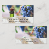 Champagnefles | Wijndruiven Visitekaartje (Voorkant / Achterkant)