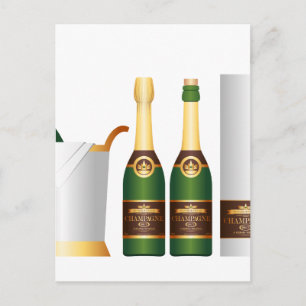 champagneflessen briefkaart