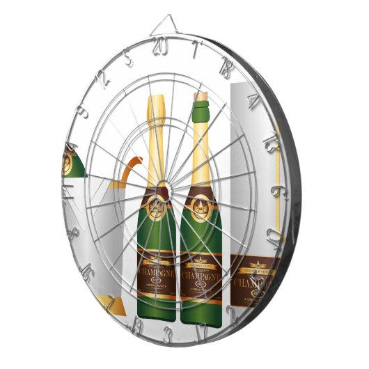 champagneflessen dartbord (Voorkant Rechts)