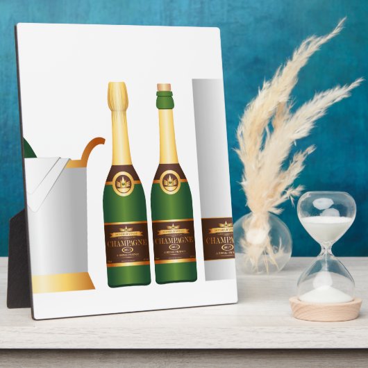 champagneflessen fotoplaat (Zijkant)