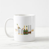 champagneflessen koffiemok (Links)