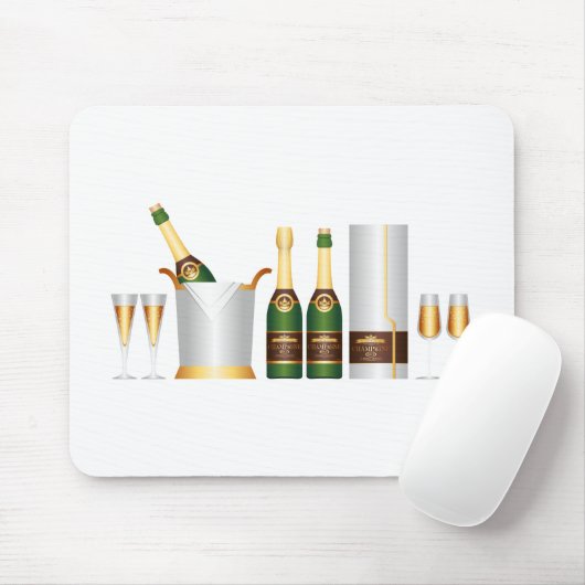 champagneflessen muismat (Met muis)