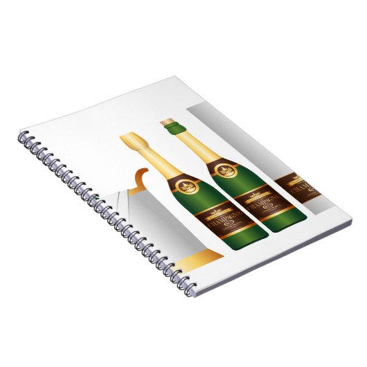 champagneflessen notitieboek (Rechterzijde)