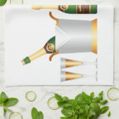 champagneflessen theedoek (Gevouwen)