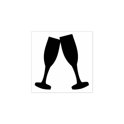 Champagnefluit Rubberstempel (Afrduk)