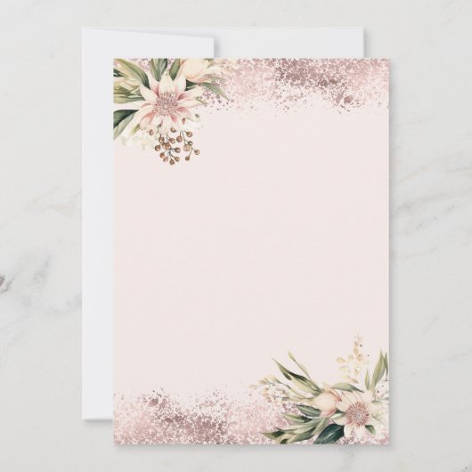 Champagneglas Boho Bloemen Brunch & Bubbly Kaart (Achterkant)