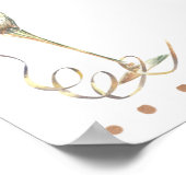 Champagneglas Boho Brunch Bruidsfeest Verwelkoming Poster (Hoek)