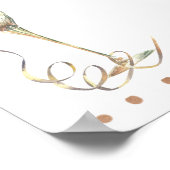 Champagneglas Boho Brunch Bruidsuitnodiging Welkom Poster (Hoek)