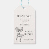 Champagneglas Boog Bruidsfeest Bedankt Cadeaulabel (Voorkant)