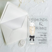 Champagneglas Elegant Boog Vrijgezellenfeest Acryl Uitnodigingen