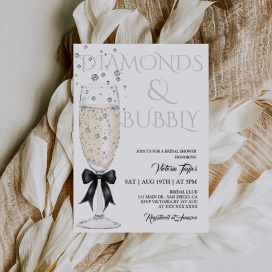 Champagneglas Elegant Boog Vrijgezellenfeest Kaart