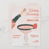  champagneglas fles Bruiloft Jubileum Kaart (Voorkant / Achterkant)