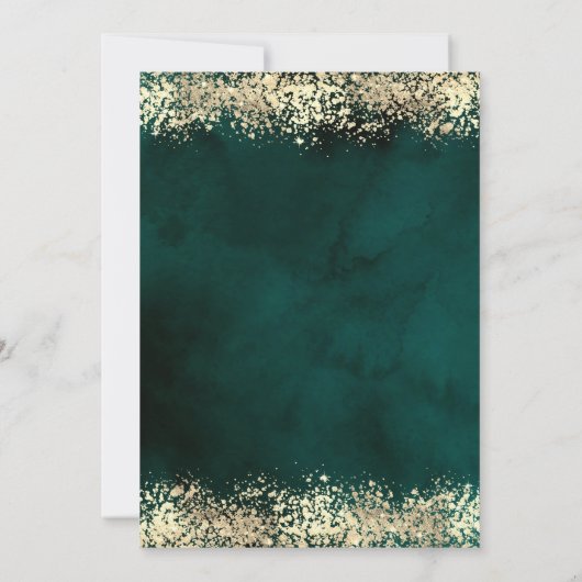 Champagneglas Goud Confetti Groen 35e Verjaardag Kaart (Achterkant)