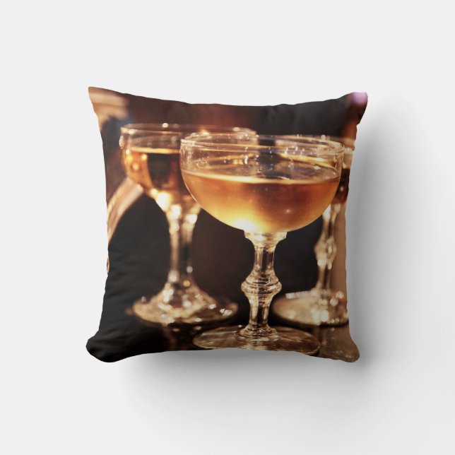 champagneglas gouden toast kussen (Voorkant)