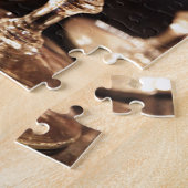 champagneglas gouden toast legpuzzel (Zijkant)