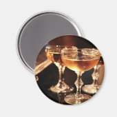 champagneglas gouden toast magneet (Voorkant / Achterkant)