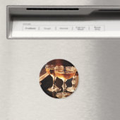 champagneglas gouden toast magneet (Insitu (Vaatwasser))