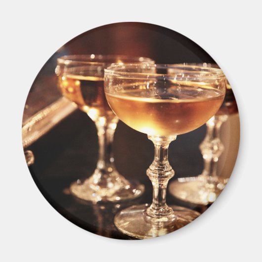 champagneglas gouden toast magneet (Voorkant)