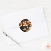 champagneglas gouden toast ronde sticker (Envelop)