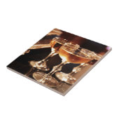 champagneglas gouden toast tegeltje (Zijkant)