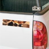 champagneglas gouden toost bumpersticker (Op Truck)