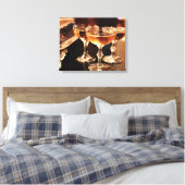 champagneglas gouden toost canvas afdruk (Insitu (Slaapkamer))
