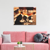 champagneglas gouden toost canvas afdruk (Insitu (Woonkamer))