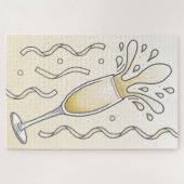 Champagneglas Legpuzzel (Horizontaal)