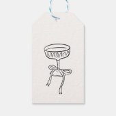 Champagneglas Lint Bruidsboeket Dank Je Cadeaulabel (Achterkant)