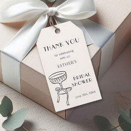 Champagneglas Lint Bruidsfeest Bedankt Cadeaulabel