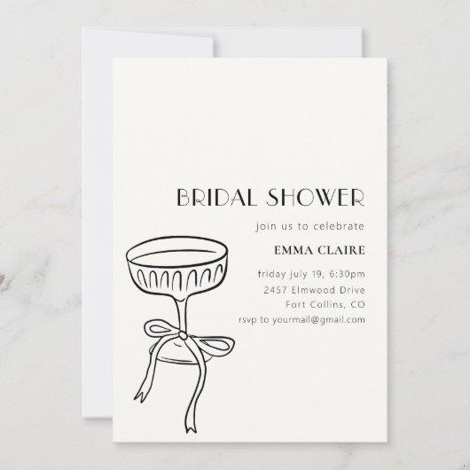 Champagneglas met Vrijgezellenfeest Kaart (Voorkant)