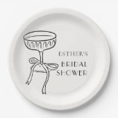 Champagneglas met Vrijgezellenfeest Papieren Bordje (Voorkant)