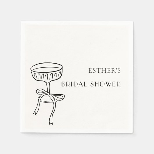 Champagneglas met Vrijgezellenfeest Servet (Voorkant)