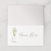 Champagneglas Parels Vouw Plaatskaart Plaatskaartje (Buitenkant ongevouwen)