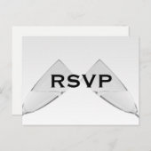 Champagneglas RSVP-Briefkaart Uitnodiging Briefkaart (Voorkant / Achterkant)