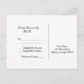 Champagneglas RSVP-Briefkaart Uitnodiging Briefkaart (Achterkant)