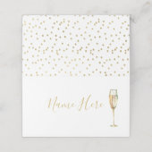 Champagneglas Vouw Plaatskenmerk Plaatskaartje (Buitenkant ongevouwen)