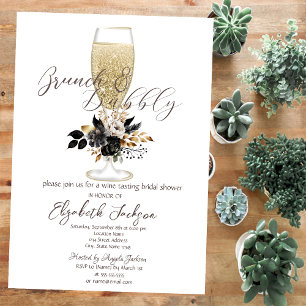 Champagneglas Zwarte Rozen Brunch & Mousserende wi Kaart