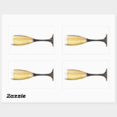 Champagneglassticker Rechthoekige Sticker (Vel)